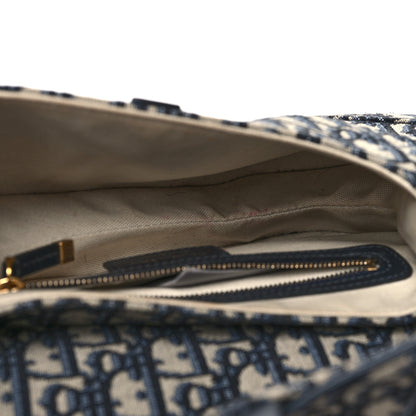 Christian Dior Oblique Saddle Bag Blue 5 of 13