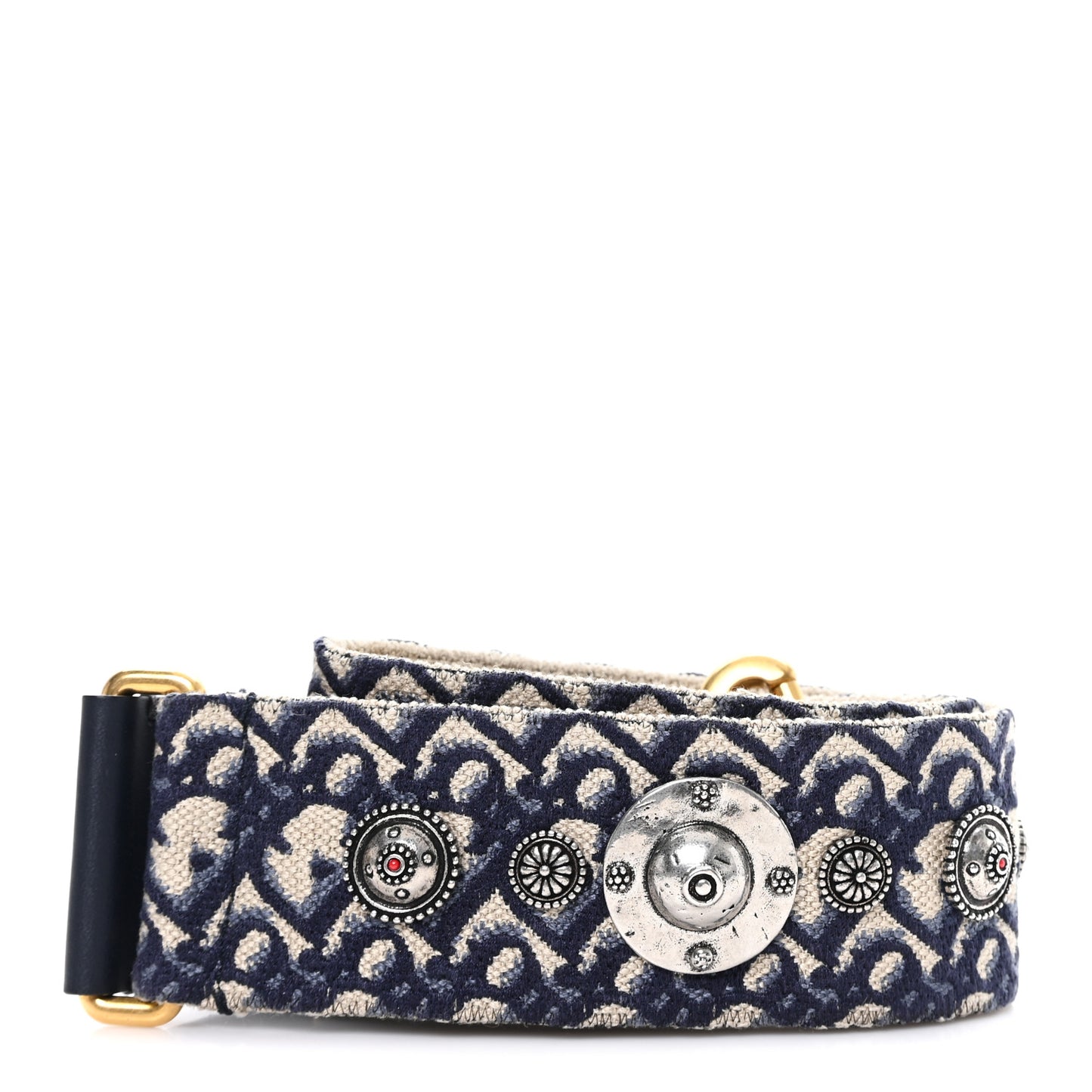 Oblique Studded Shoulder Strap Blue