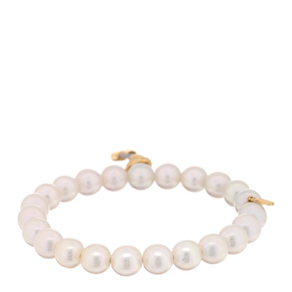 Mikimoto 18K Yellow Gold Akoya Cultured Pearl 7.5-8mm Talisman Glide Strand Bracelet 2 of 3