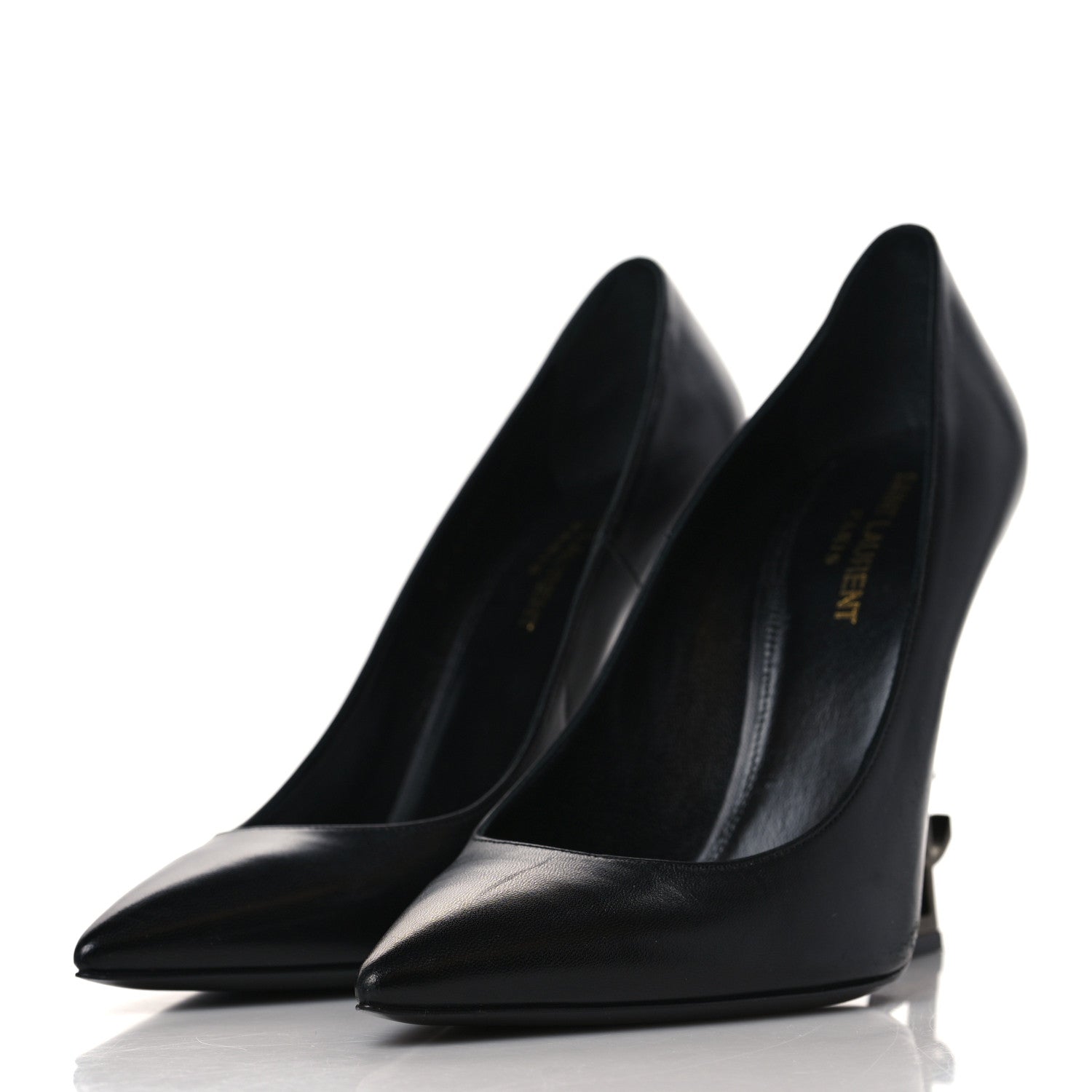 Saint Laurent Calfskin Opyum 100 Pumps 39 Black 2 of 10