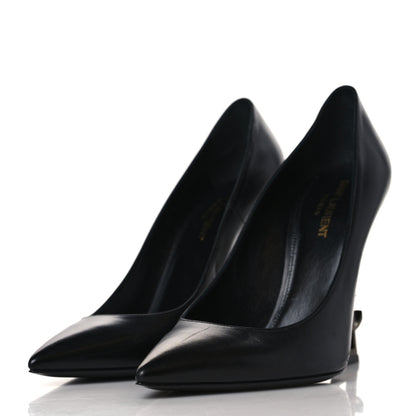 Saint Laurent Calfskin Opyum 100 Pumps 39 Black 2 of 10