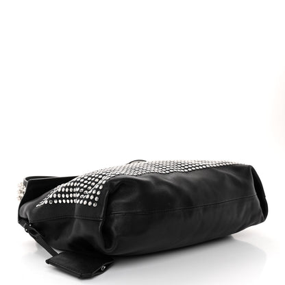 Burberry Calfskin Studded Dalston Shoulder Bag Black 4 of 9