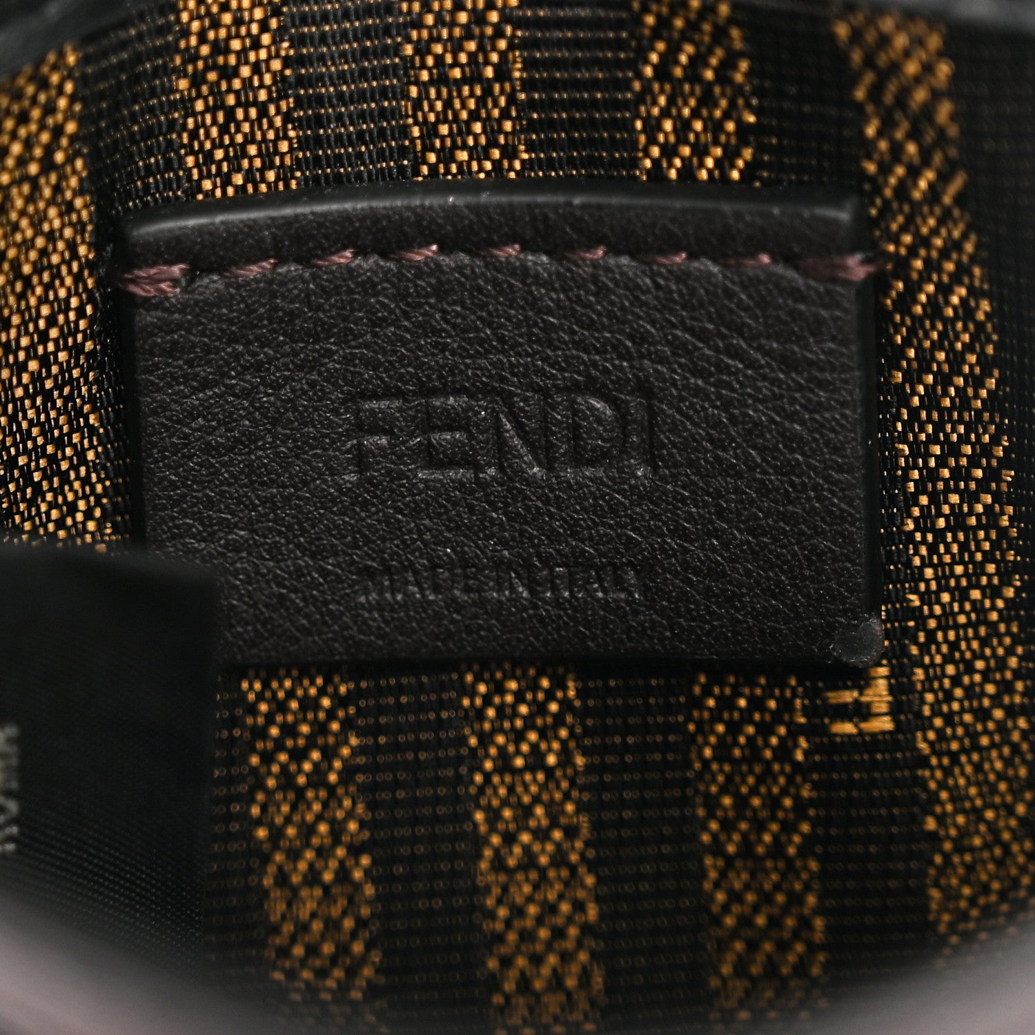 Fendi Vitello Palmellato Card Case With Strap Black 5 of 8