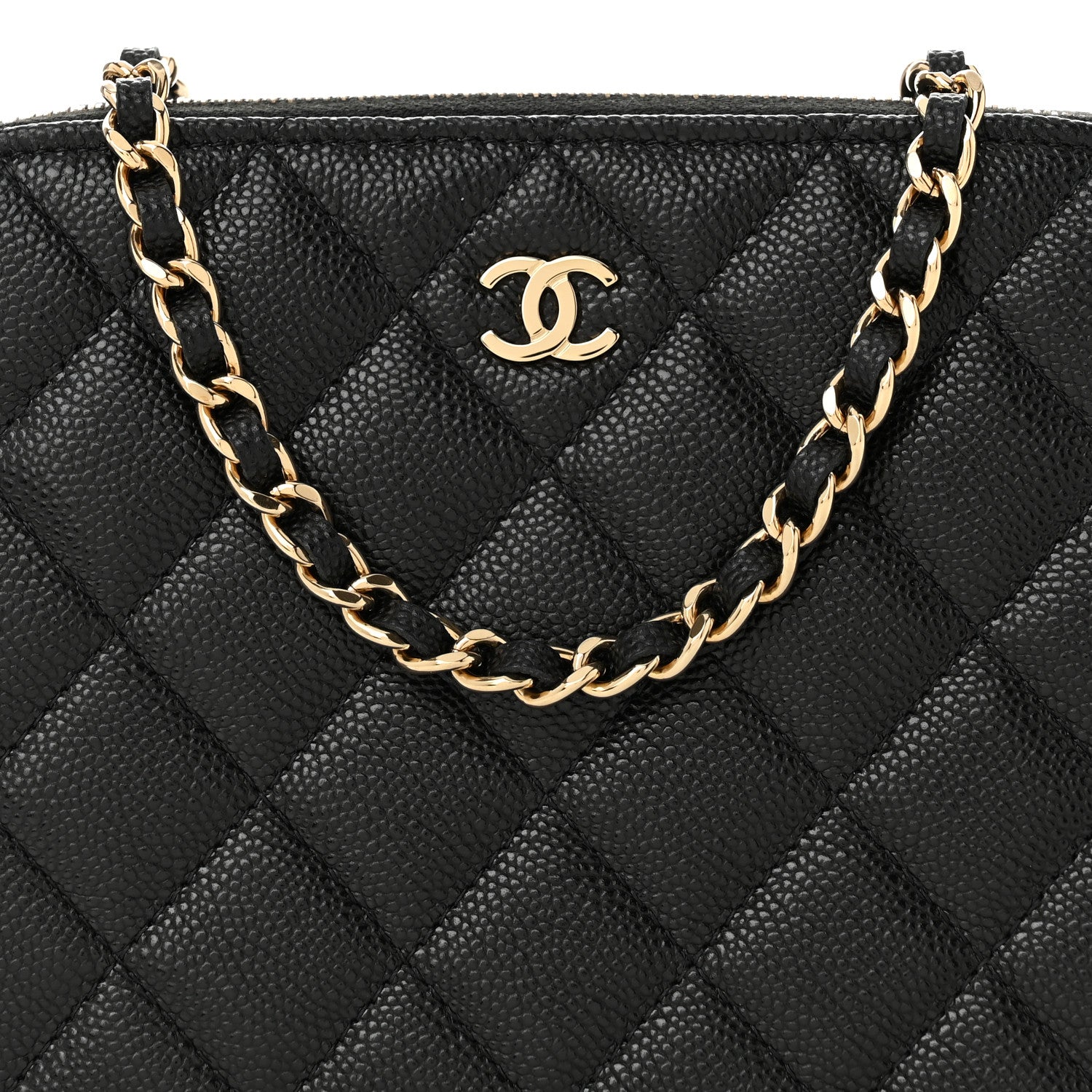 Chanel Caviar Quilted Classic Clutch With Chain Black 8 of 11
