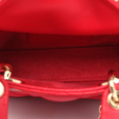 Christian Dior Lambskin Cannage Micro Lady Dior Red 5 of 10