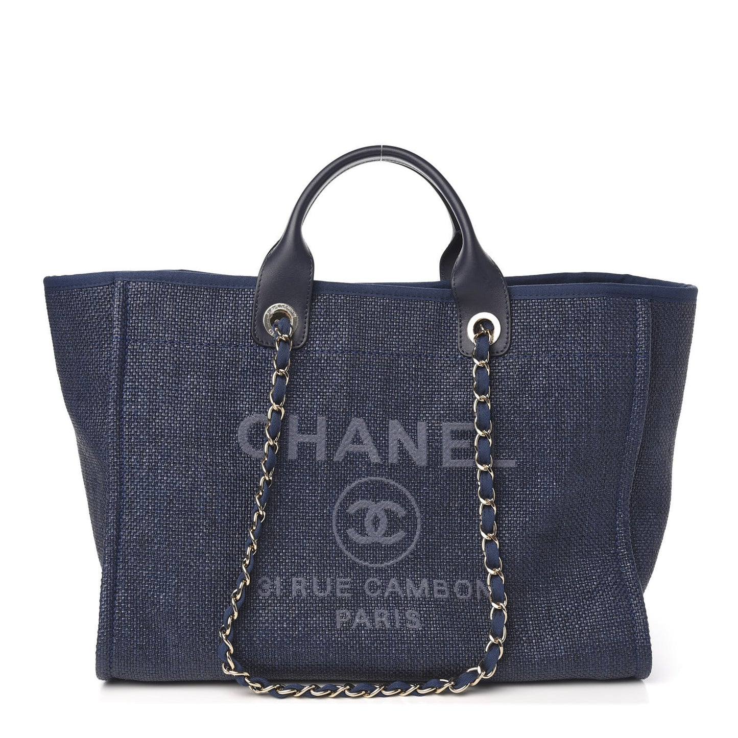 Denim Medium Deauville Tote Dark Blue