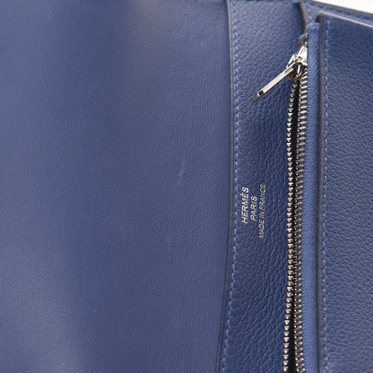 Hermes Togo Dogon Compact Wallet Bleu Brighton 8 of 10