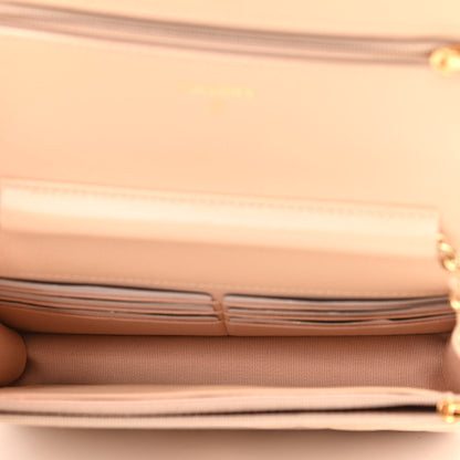Chanel Caviar Quilted Wallet On Chain WOC Beige 5 of 12
