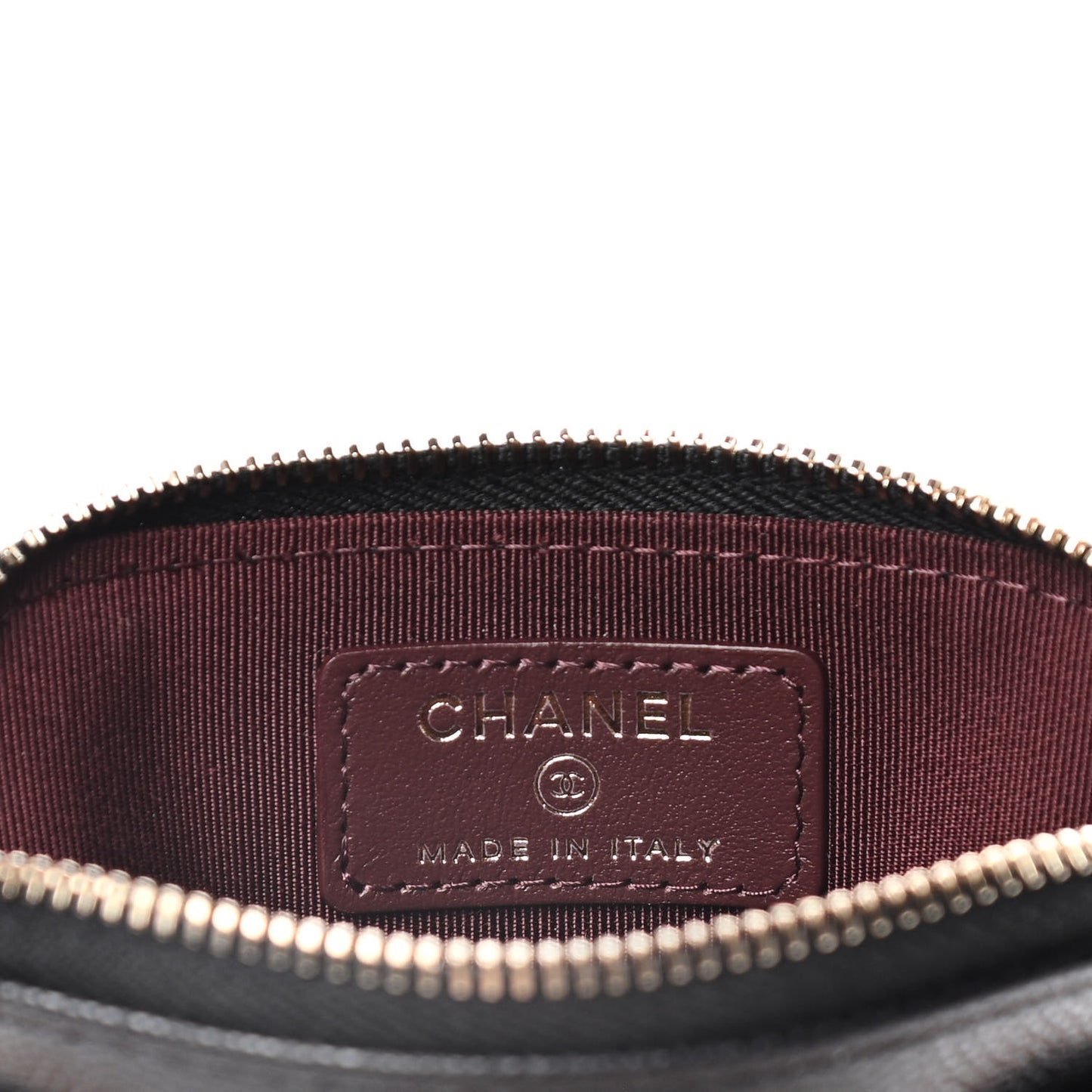 Caviar Quilted Zip Card Holder Wallet Black