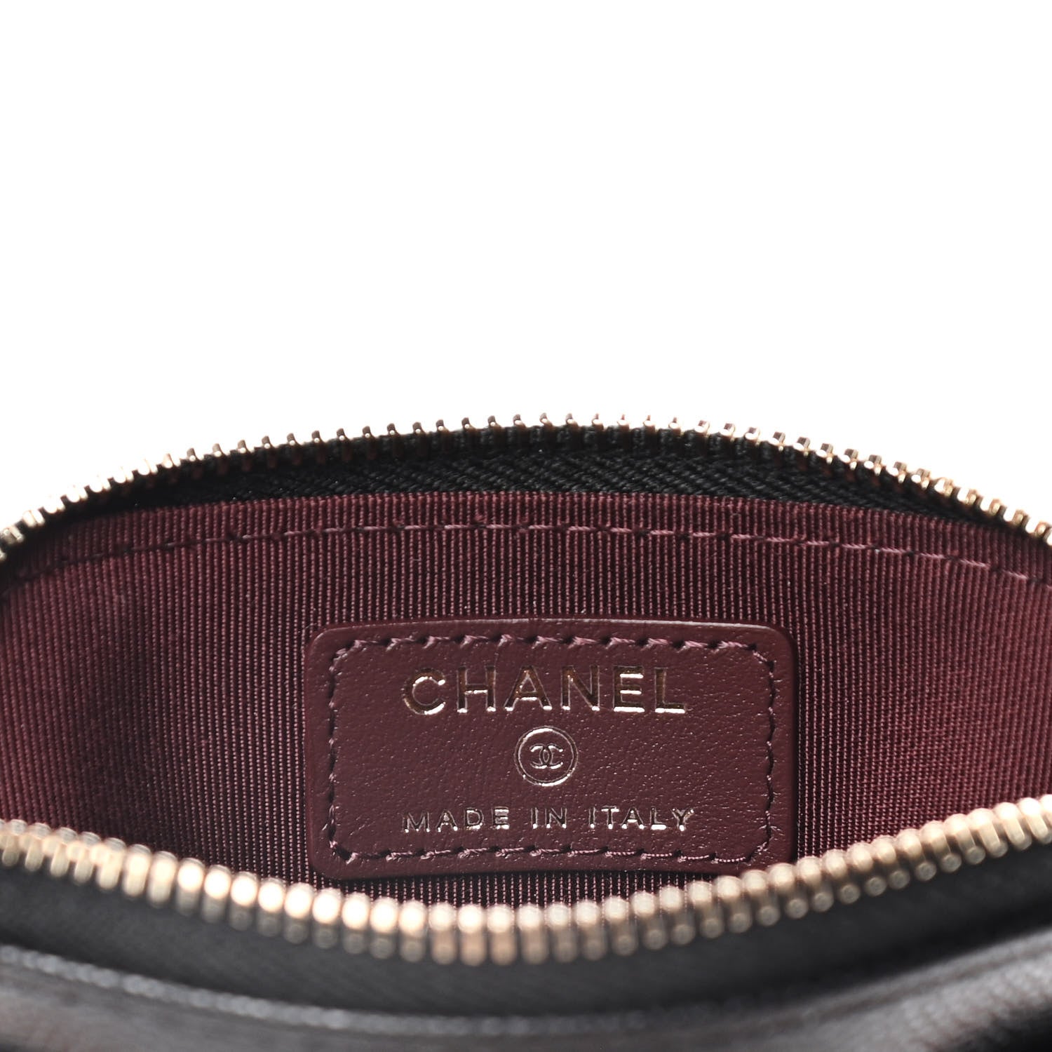 Chanel Caviar Quilted Zip Card Holder Wallet Black 6 of 10