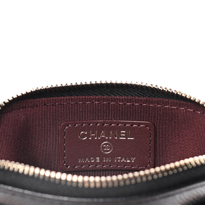 Chanel Caviar Quilted Zip Card Holder Wallet Black 6 of 10