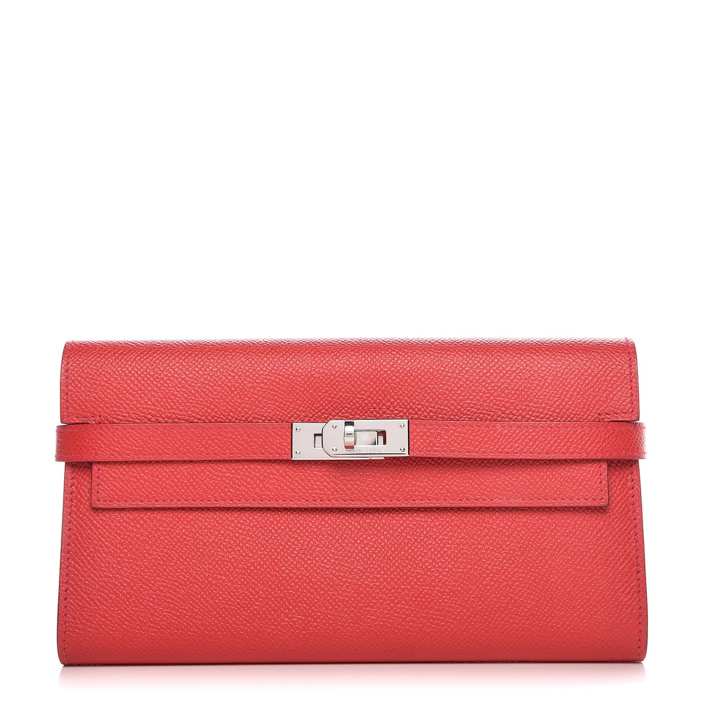 Epsom Kelly Longue Wallet Rouge Casaque