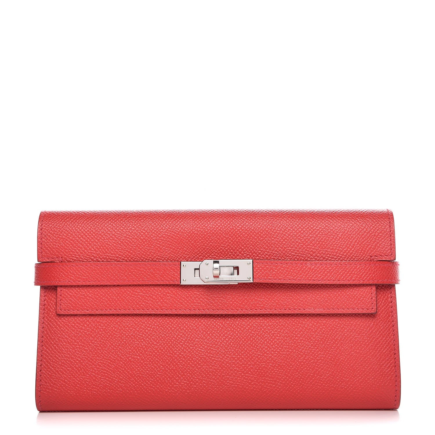 Hermes Epsom Kelly Longue Wallet Rouge Casaque 1 of 7