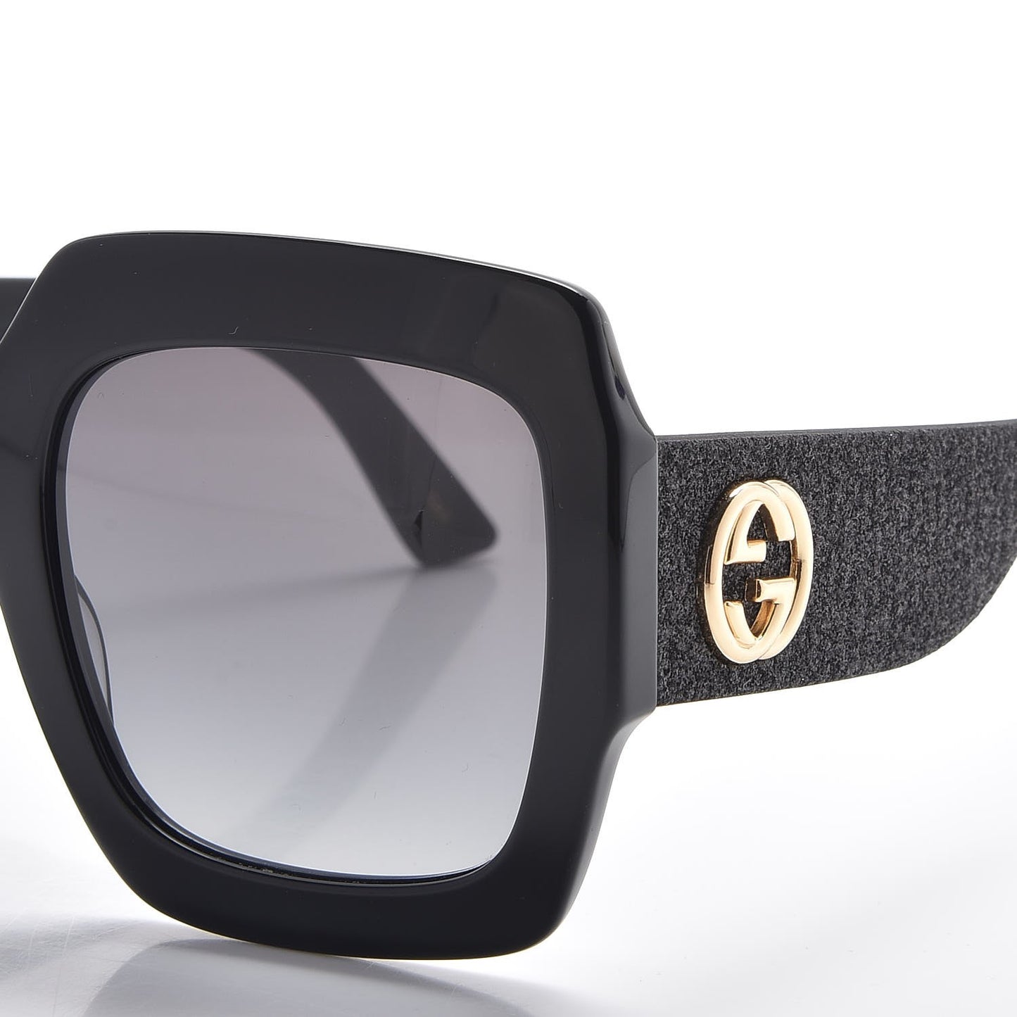 Square Frame Glitter GG0102S Sunglasses Black