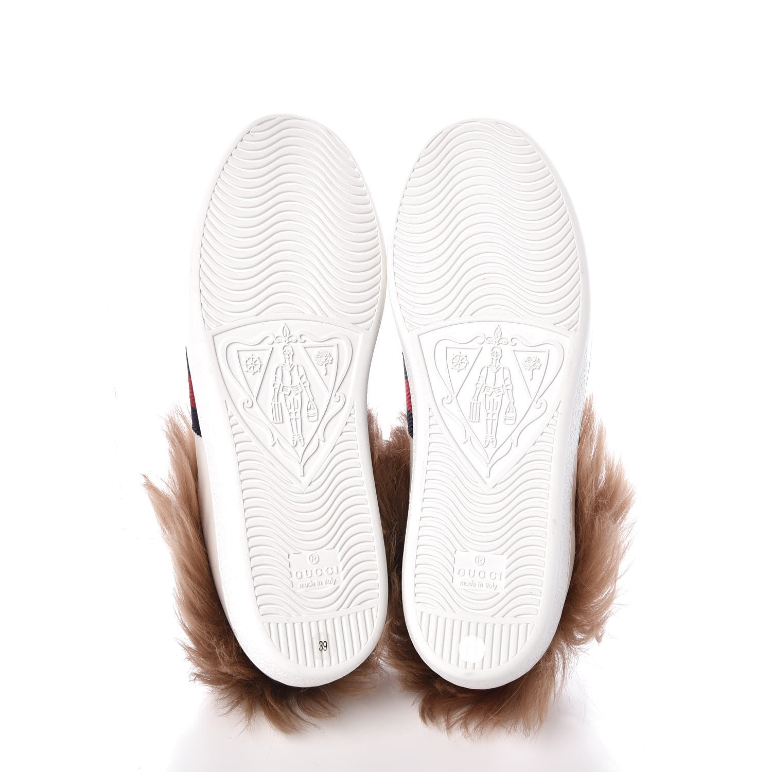 Gucci Calfskin Wool Web Bee Embroidered Womens Ace Sneakers 39 White 5 of 7