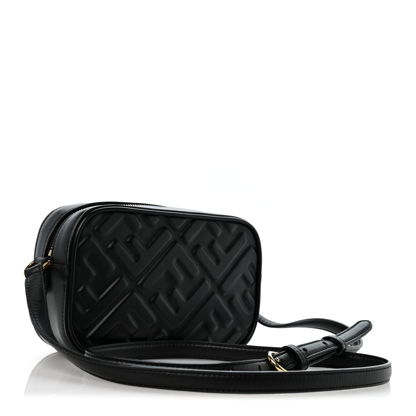 Vitello Epoque FF Embossed Camera Case Black