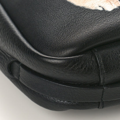 Balenciaga Calfskin Kittens Logo XS Everyday Camera Bag Black White 7 of 8