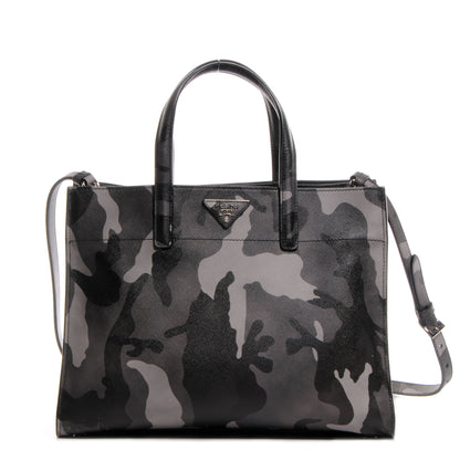 Prada Saffiano Soft Camouflage Print Tote Marmo Dis Camouflage 1 of 9