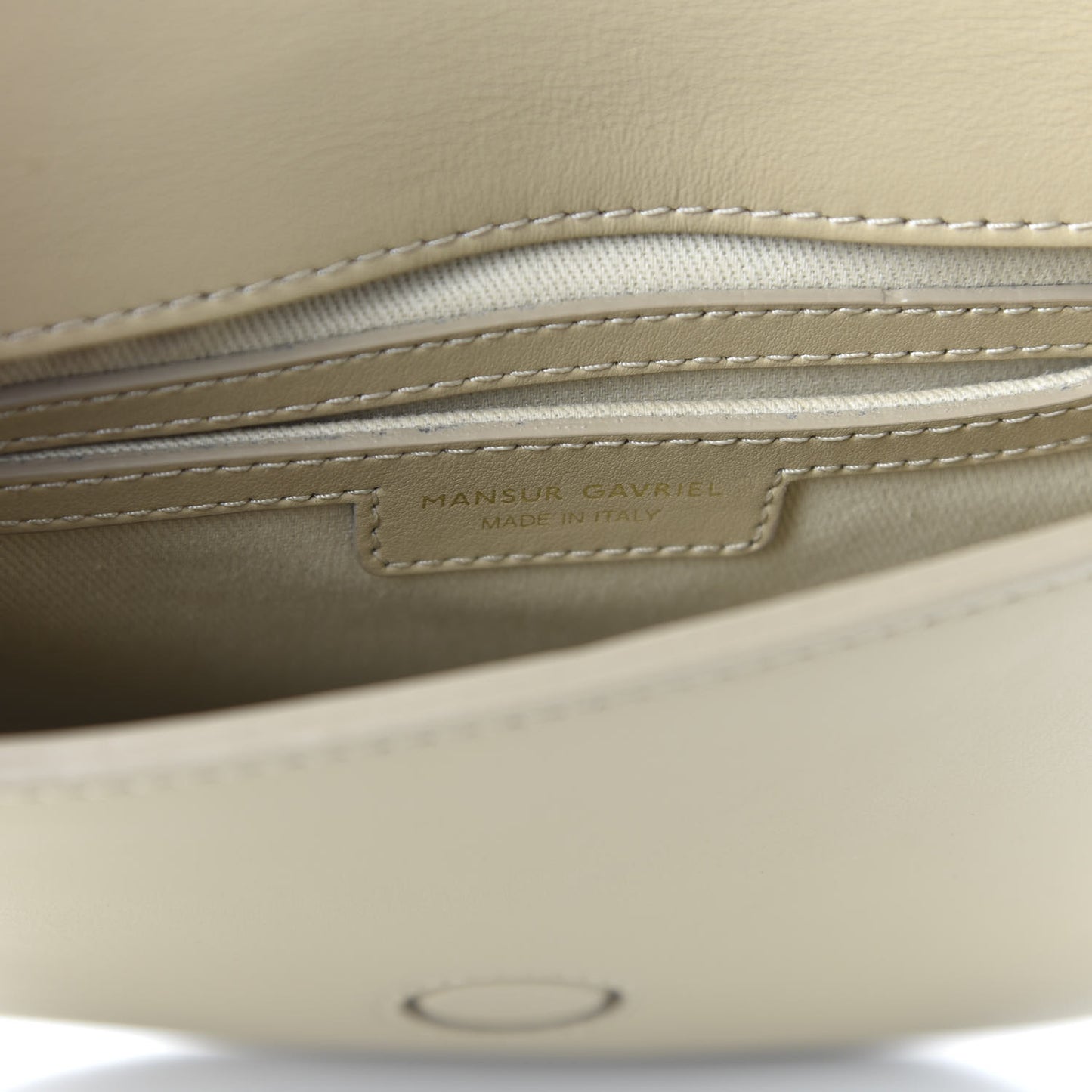 Calfskin Mini Flap Crossbody Bag Creme