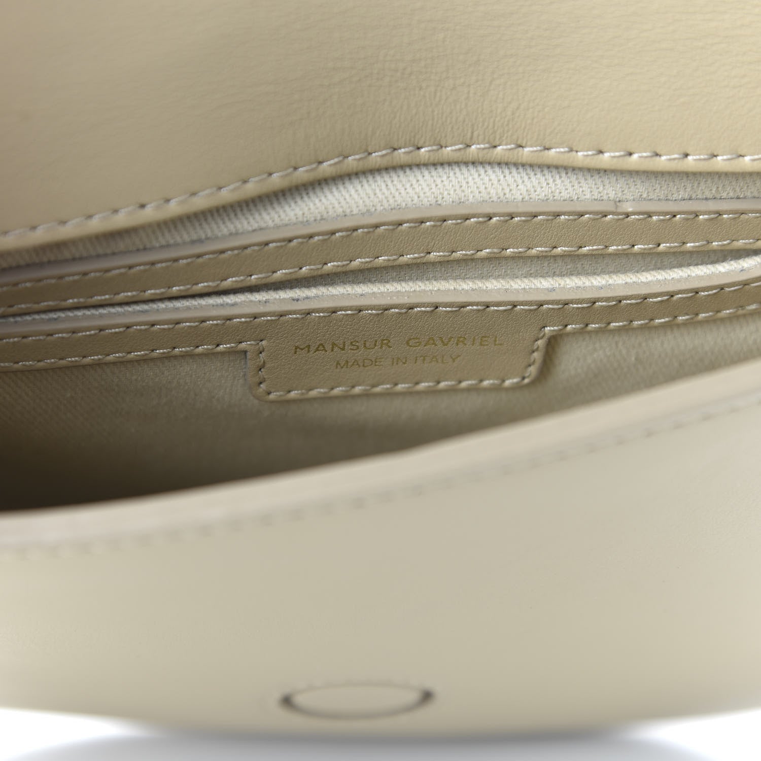 Mansur Gavriel Calfskin Mini Flap Crossbody Bag Creme 8 of 9