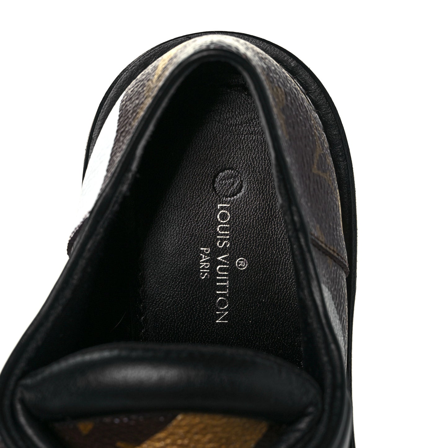 X LOL Monogram Calfskin Beaubourg Platform Derby Shoes 36 Gold Silver