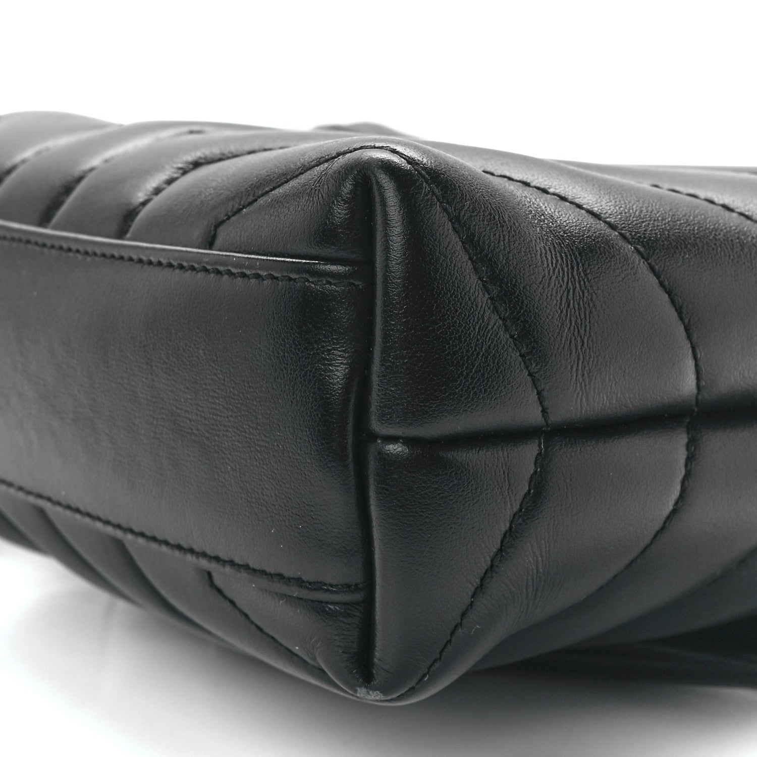 Saint Laurent Calfskin Y Quilted Monogram Toy Loulou Crossbody Bag Black 12 of 12