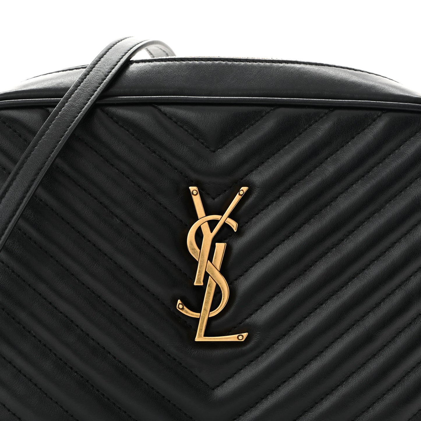 Calfskin Matelasse Monogram Lou Camera Bag Black