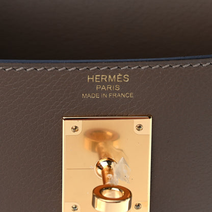 Hermes Evercolor Kelly Retourne 28 Beige De Weimar 6 of 11