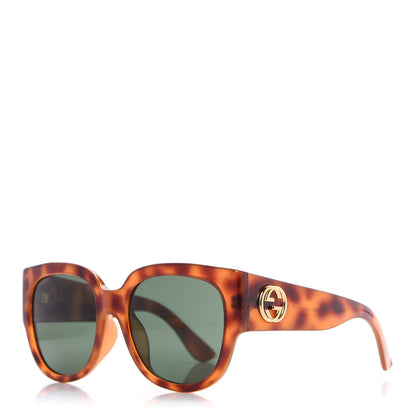 Gucci Acetate Square Frame Sunglasses GG0142SA Tortoise 1 of 8