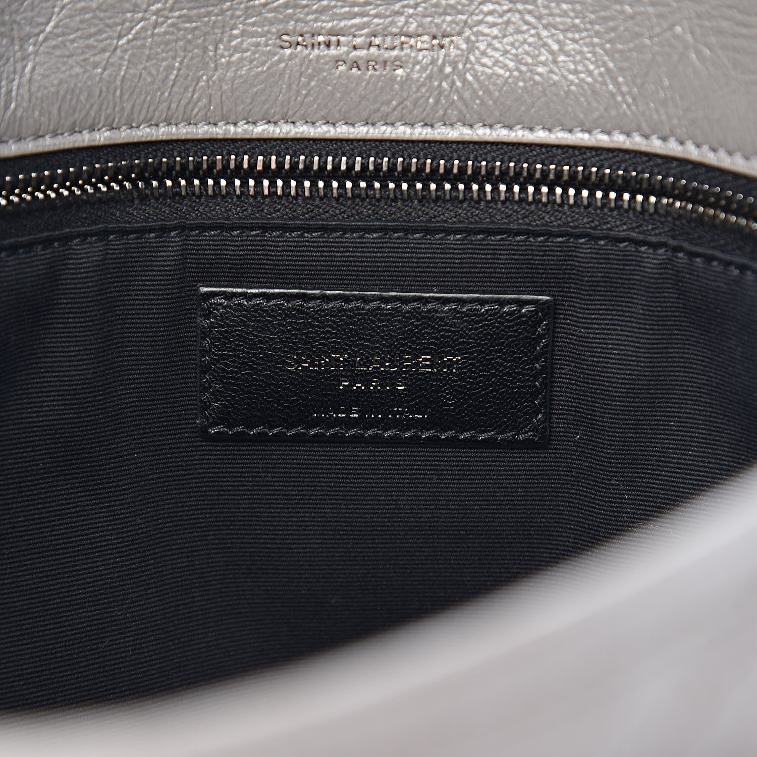 Saint Laurent Crinkled Calfskin Matelasse Monogram Medium Niki Chain Satchel Fog 7 of 10