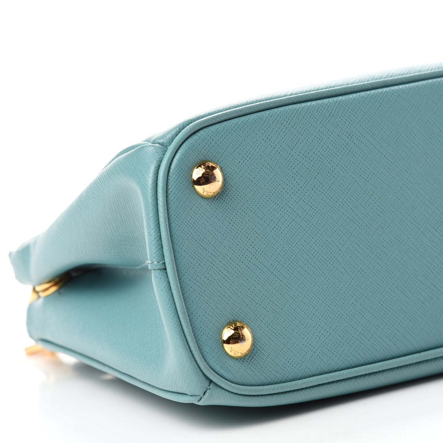 Saffiano Lux Mini Galleria Double Zip Tote Anice