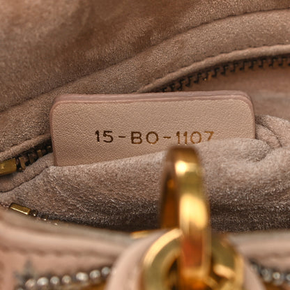 Christian Dior Calfskin Beaded Mini Lady Dior Beige Multicolor 10 of 12
