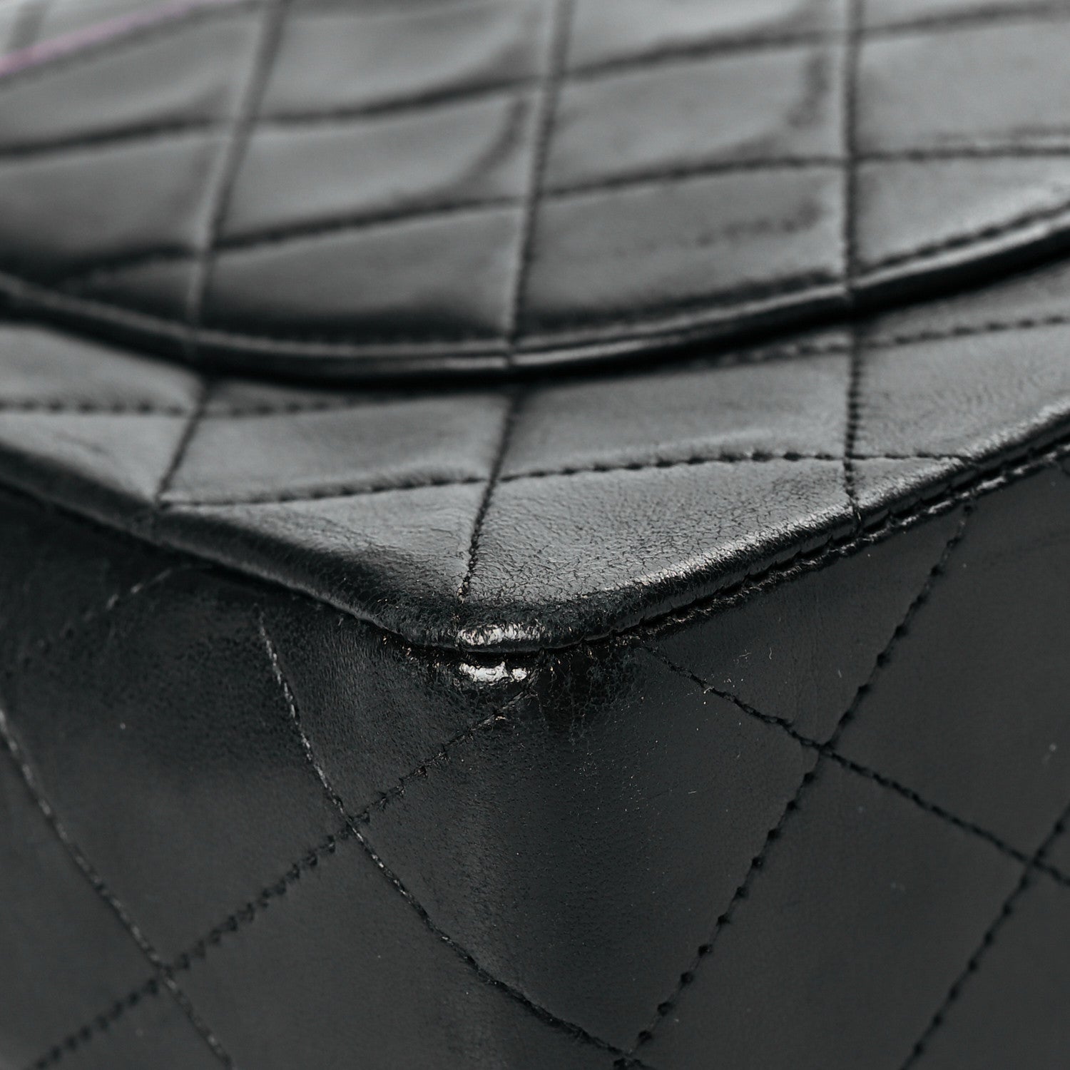 Chanel Lambskin Quilted Bi-Color Small Single Flap Black 10 of 13