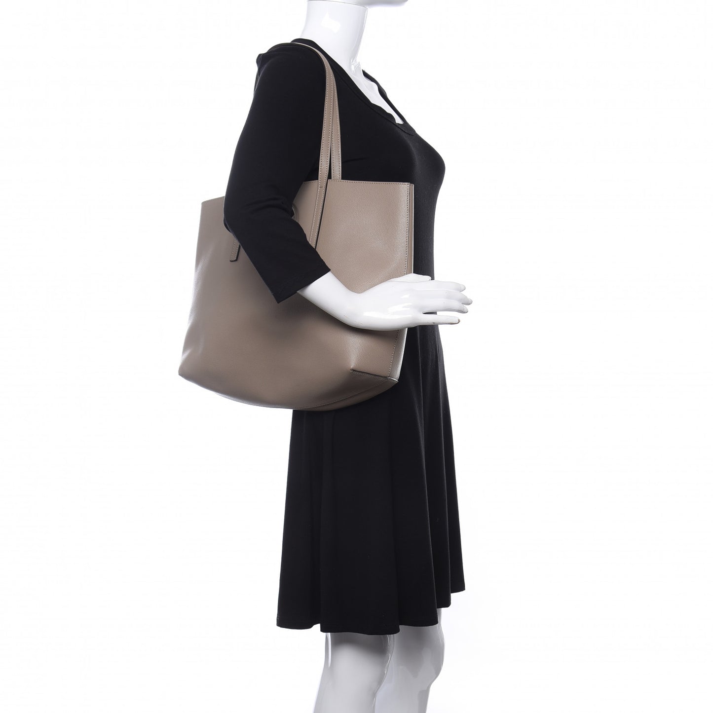 Textured Calfskin F is Fendi Shopping Tote Tortora Taupe