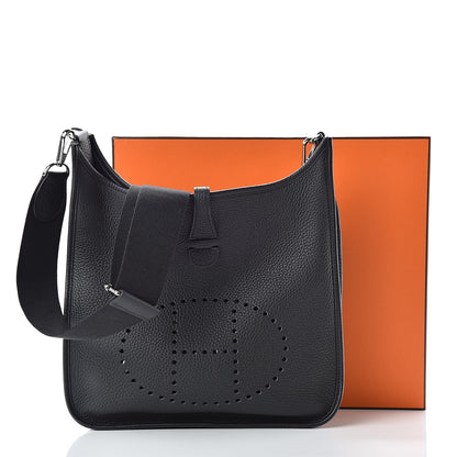 Hermes Taurillon Clemence Evelyne III PM Black 11 of 11