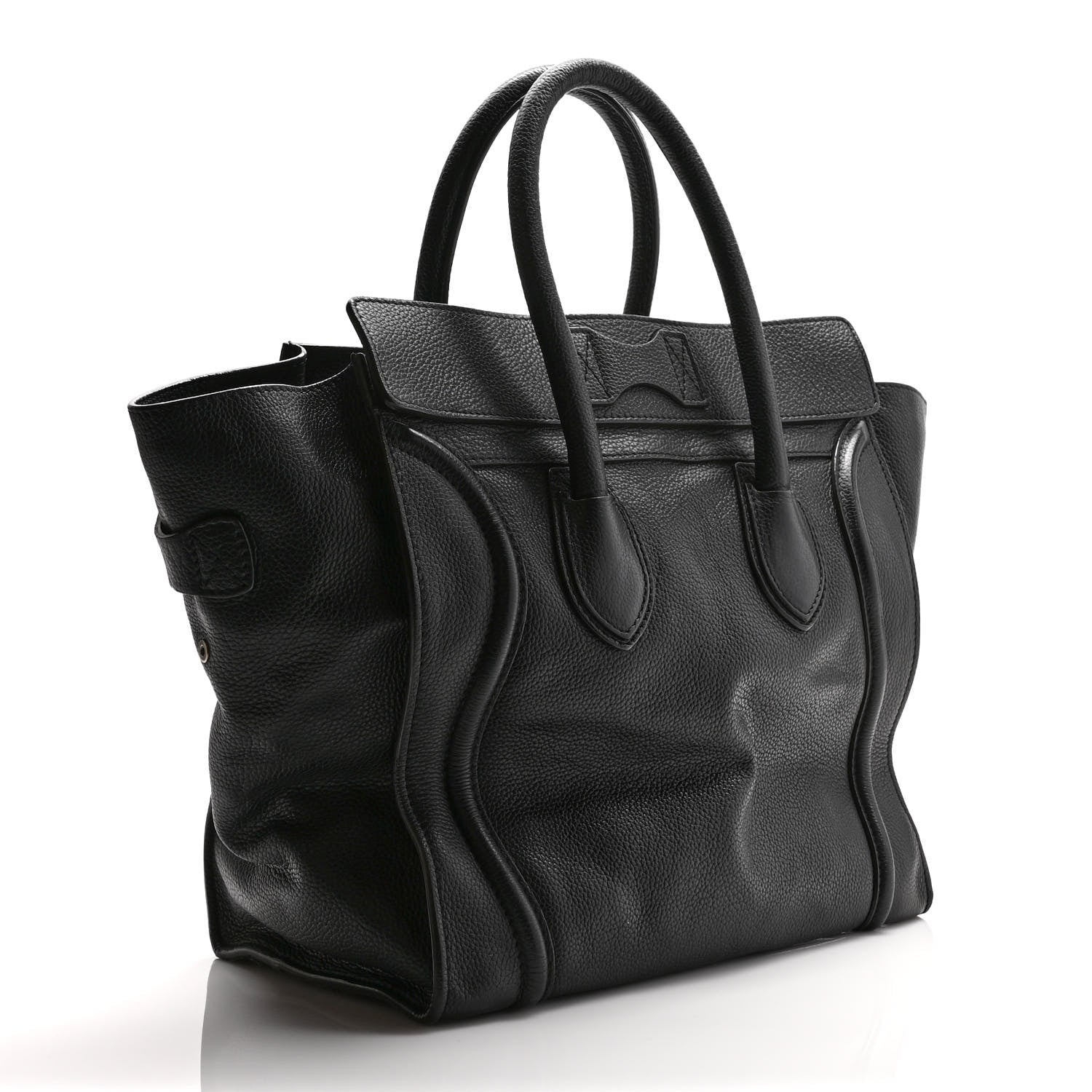 Celine Drummed Calfskin Mini Luggage Black 3 of 12