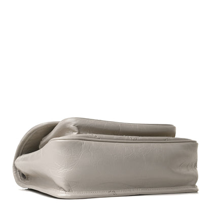 Saint Laurent Crinkled Calfskin Matelasse Monogram Baby Niki Chain Satchel Crema Soft 4 of 14