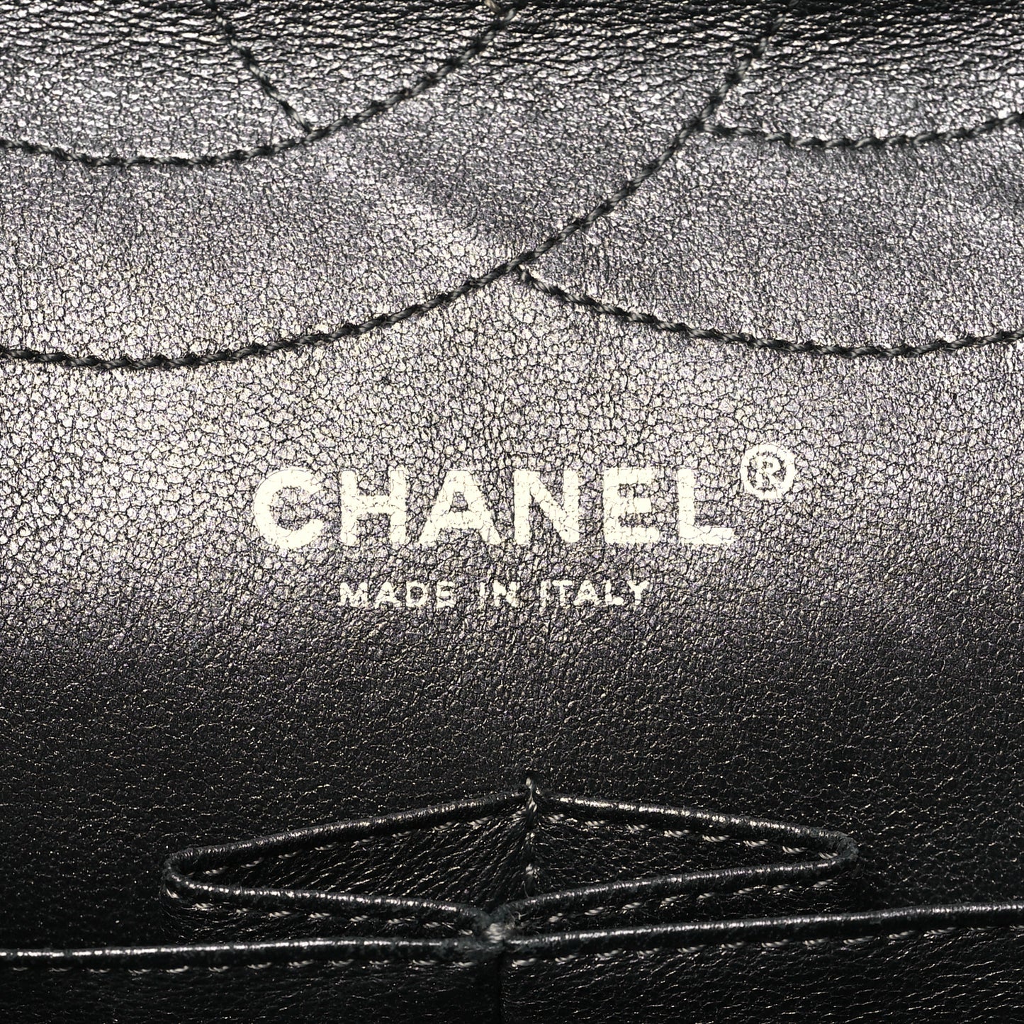 Aged Calfskin Quilted 2.55 Reissue 228 Flap Black