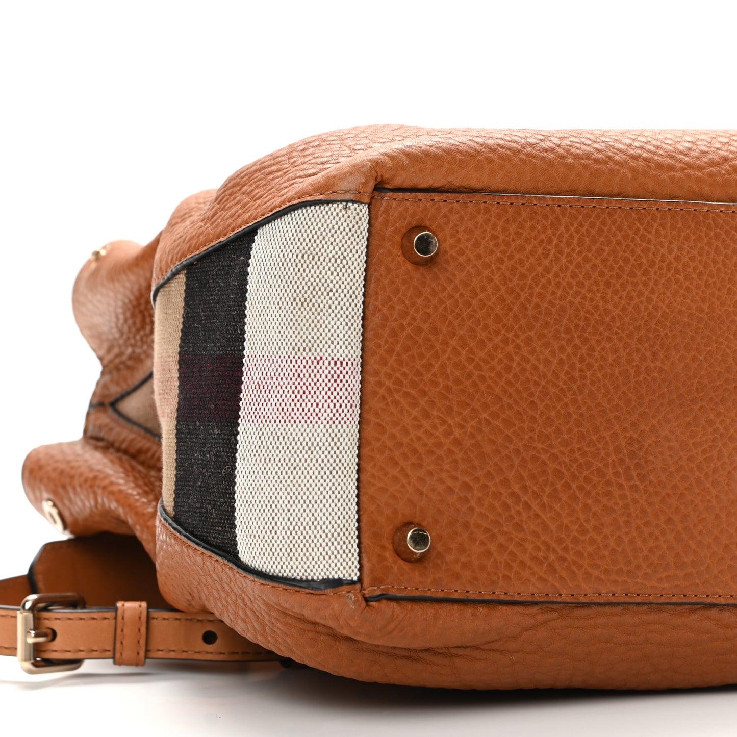 Grainy Calfskin House Check Small Maidstone Saddle Brown