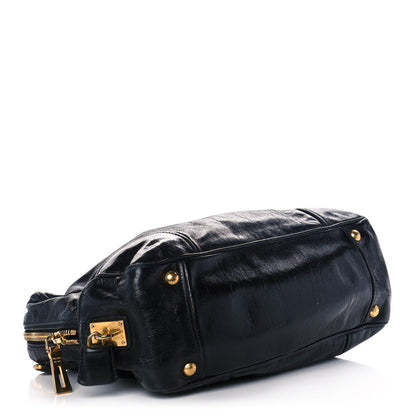 Prada Vitello Shine Bauletto Black 4 of 13