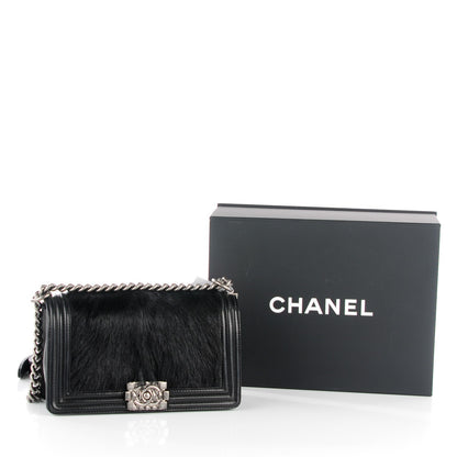 Chanel Goat Hair Medium Celtic Boy Flap Black 2 of 10