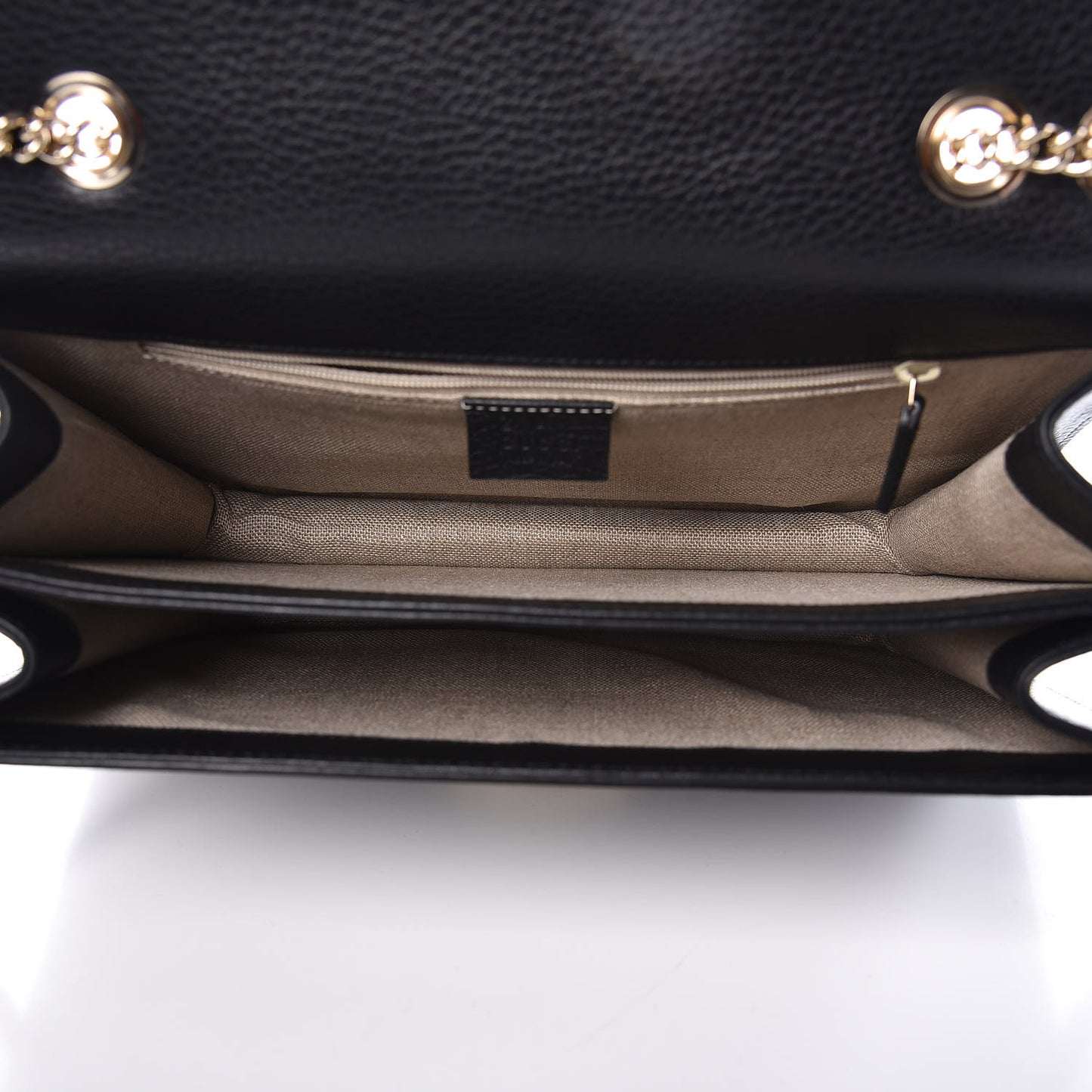 Dollar Calfskin Interlocking G Shoulder Bag Black