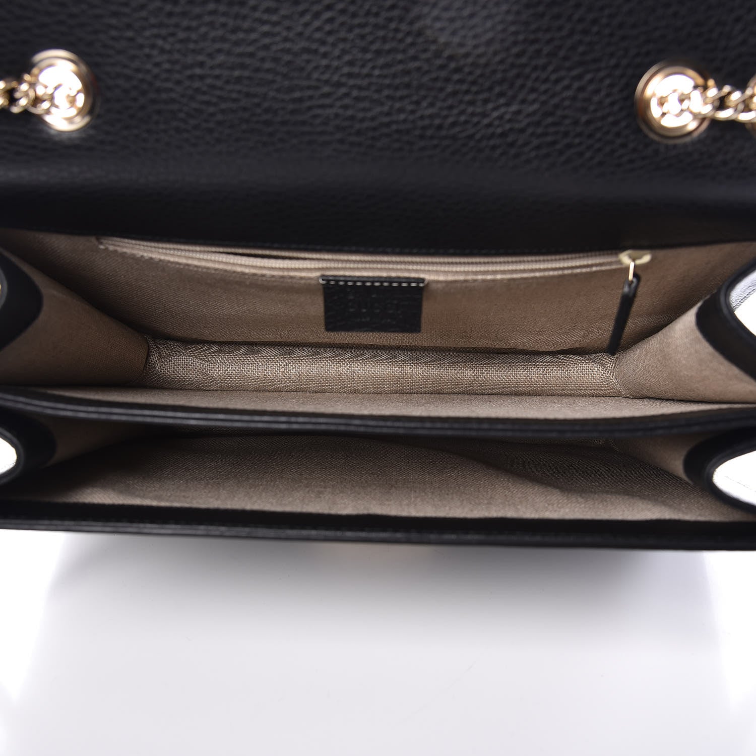 Gucci Dollar Calfskin Interlocking G Shoulder Bag Black 5 of 10