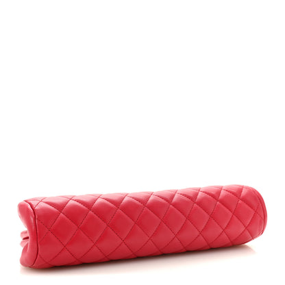Chanel Lambskin Quilted Timeless Clutch Fuchsia 4 of 10