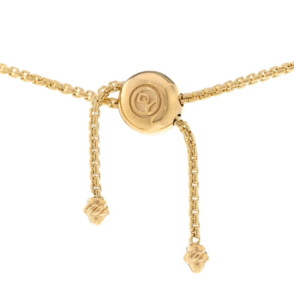 David Yurman 18K Yellow Gold Diamond Freshwater Cultured Pearl Pave Y Necklace 4 of 4