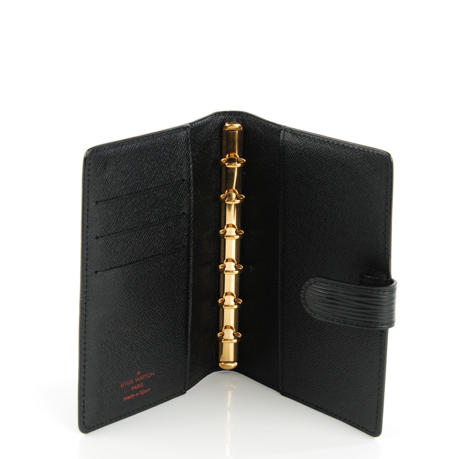 Louis Vuitton Epi Small Ring Agenda Cover Black 5 of 7
