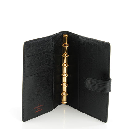 Louis Vuitton Epi Small Ring Agenda Cover Black 5 of 7