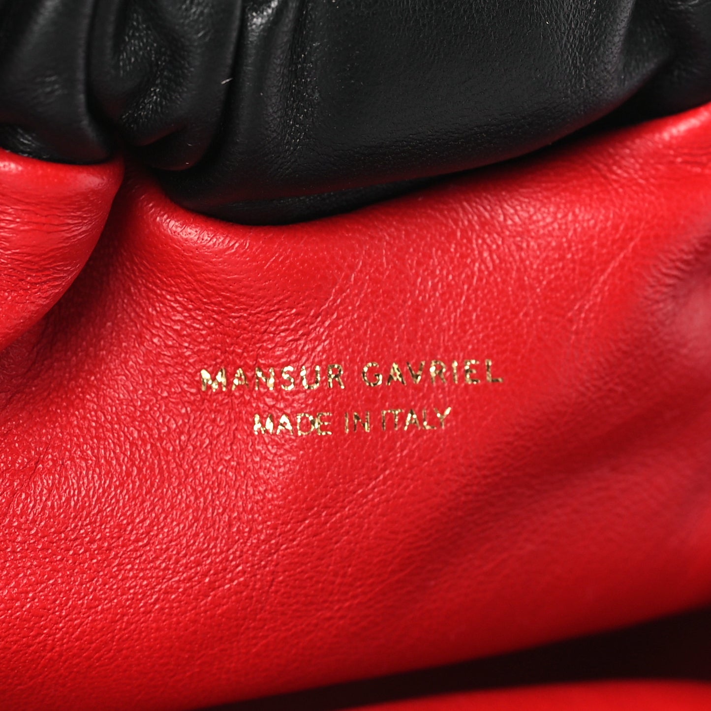 Lambskin Mini Twist Cloud Chain Clutch Black