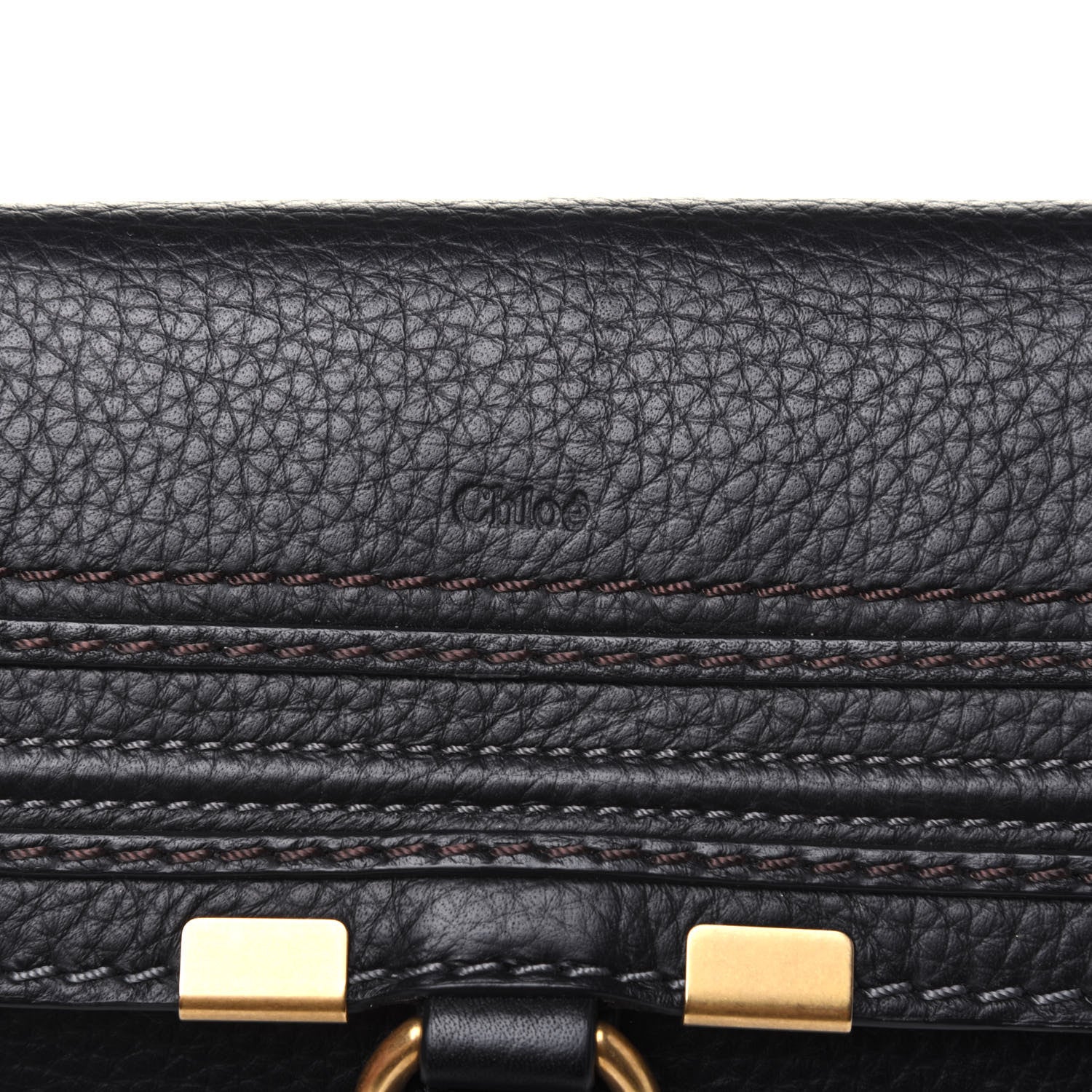 Chloe Calfskin Marcie Continental Flap Wallet Black 12 of 14