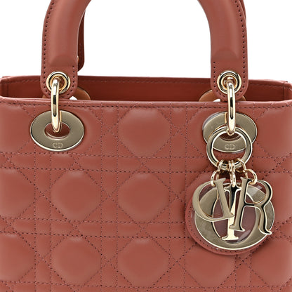 Christian Dior Lambskin Cannage Small My ABCDior Lady Dior Rust 8 of 10